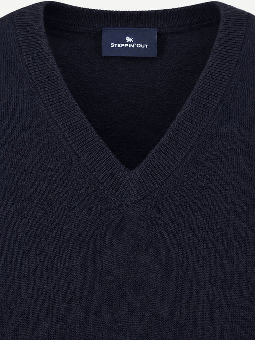 Spencer merinowol donkerblauw