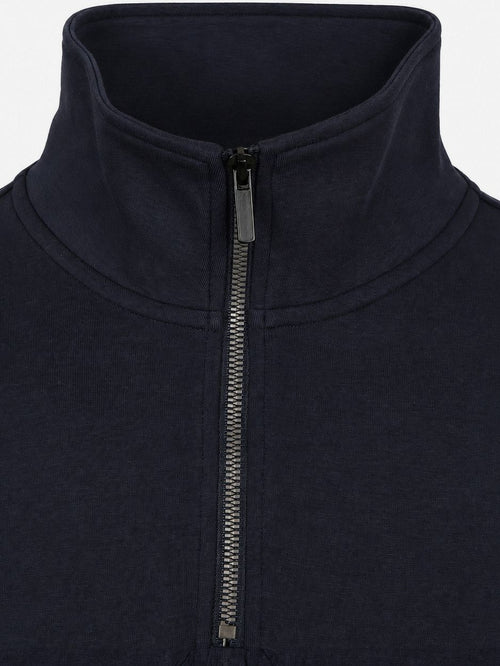 Scuba halve rits trui donkerblauw