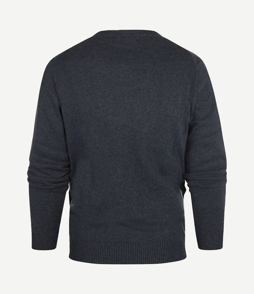 Trui melange donkerblauw