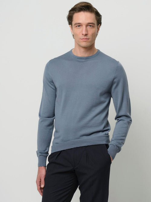 Pullover merinowol blauw