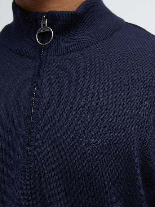 halve rits trui donkerblauw