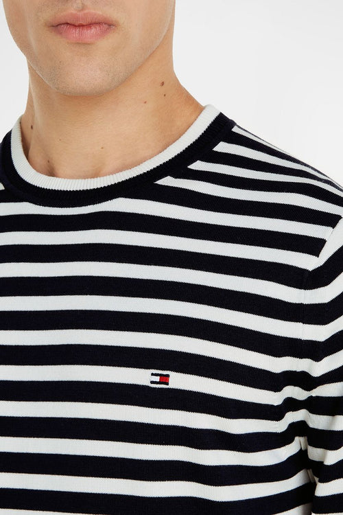 Trui streep donkerblauw