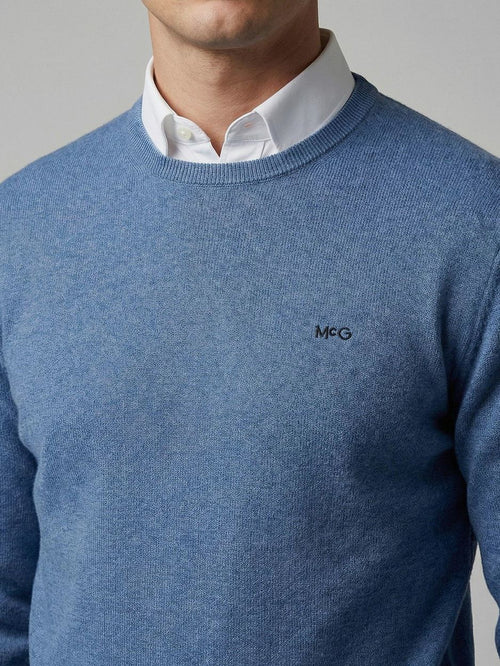 Trui cotton cashmere vintage blauw