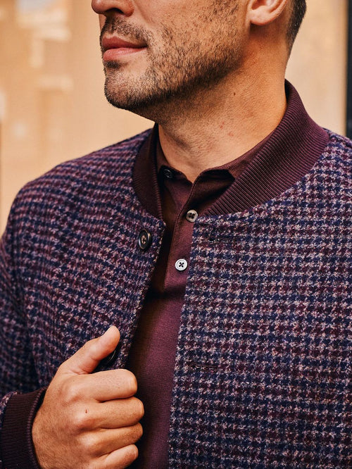 Bomberjack pepita bordeaux