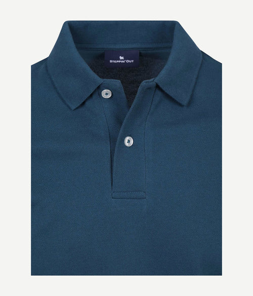 Polo piqué royal blauw