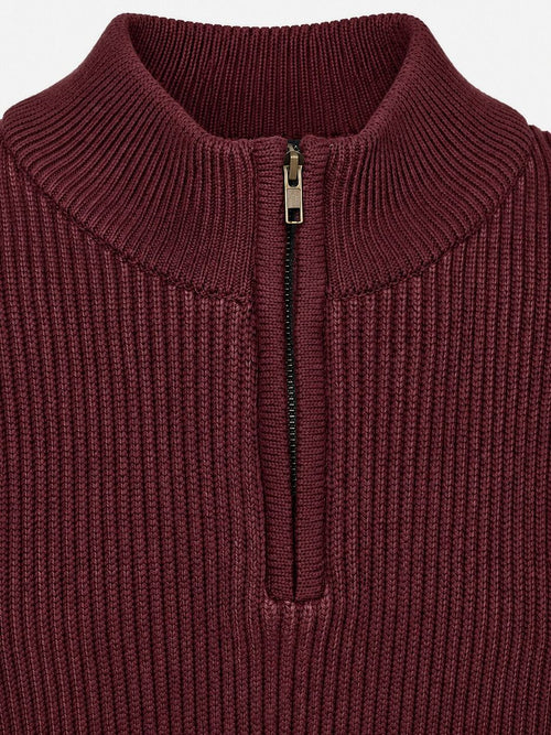 Bico halve rits trui burgundy