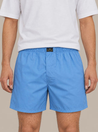 Boxer mid blue poplin