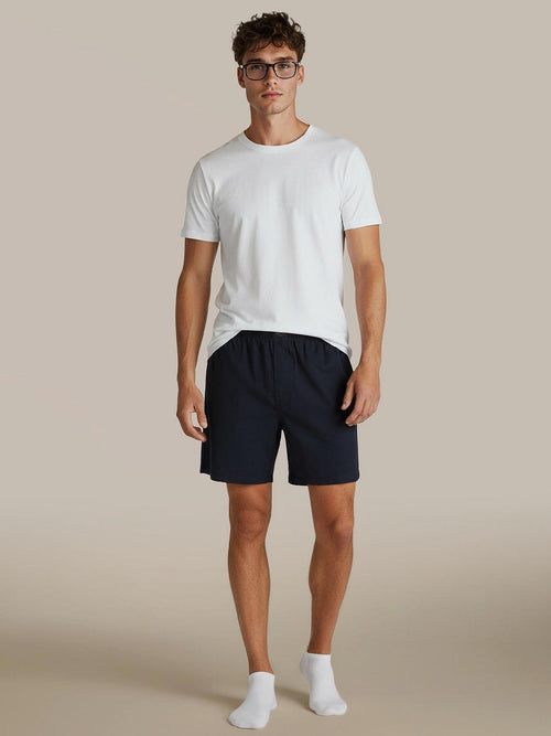 Boxer donkerblauw poplin