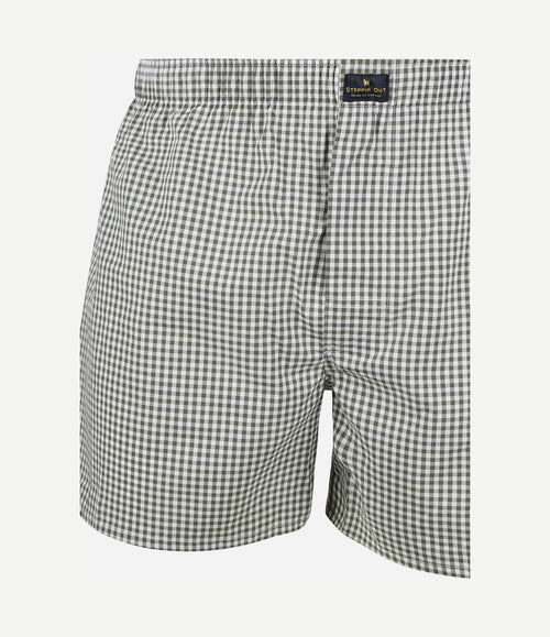 Boxer vichy groen