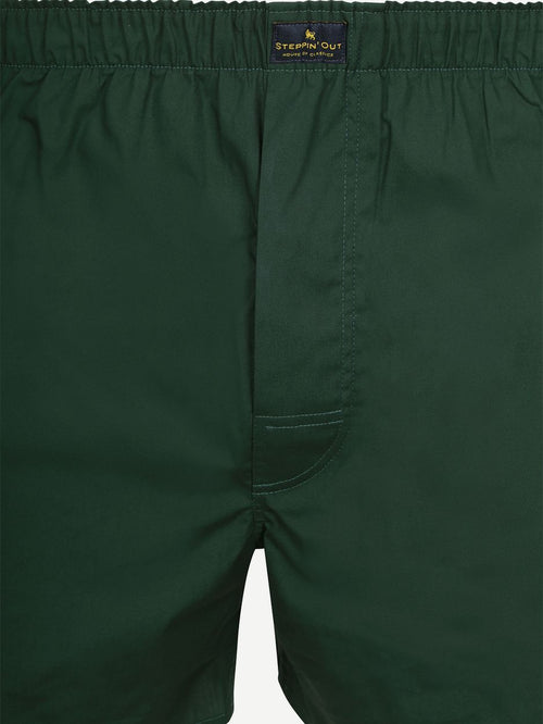 Poplin boxershort racing donkergroen