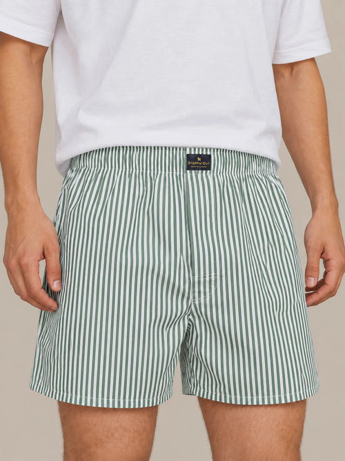 Boxershort stripe groen