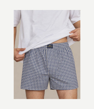 Boxershort vichy donkerblauw