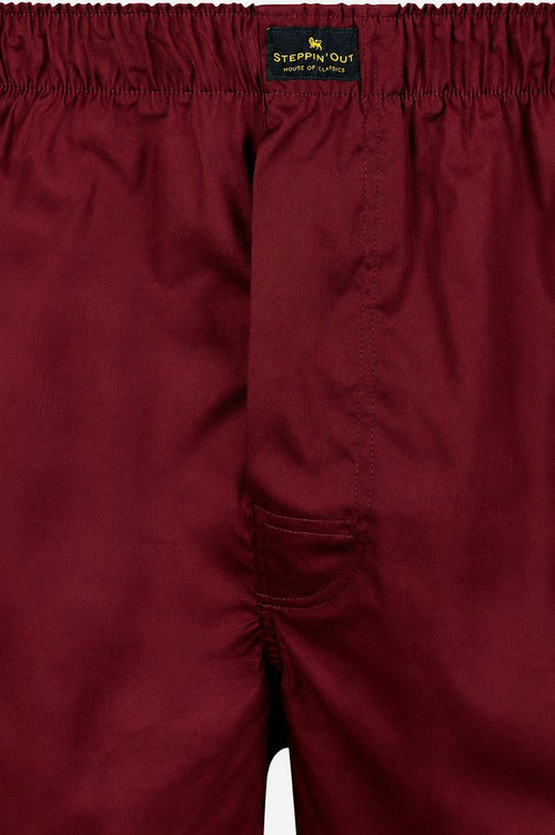Boxershort poplin rood