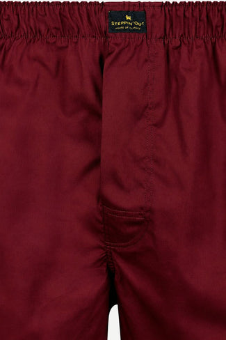 Boxershort poplin rood