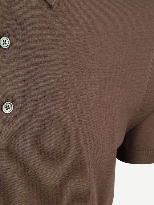 Poloshirt luxury basic bruin