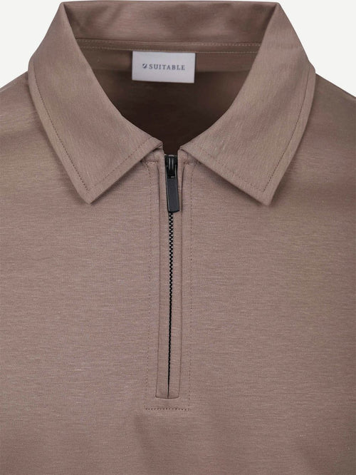 Poloshirt silky taupe