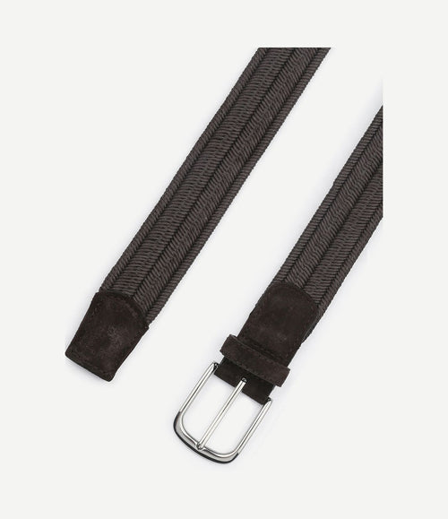 Waxed geweven riem bruin