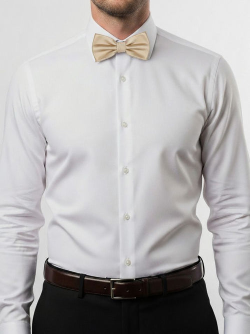 Satin strik off white