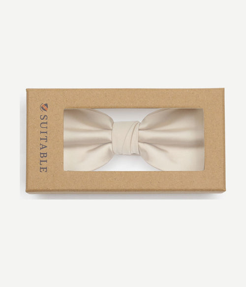 Suitable satin strik beige