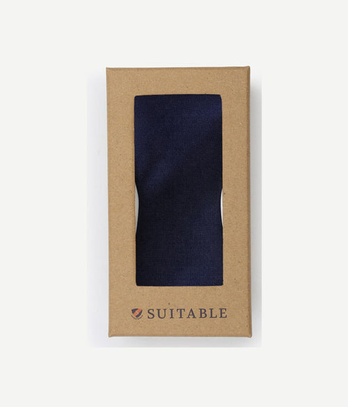 Strik zijde donkerblauw