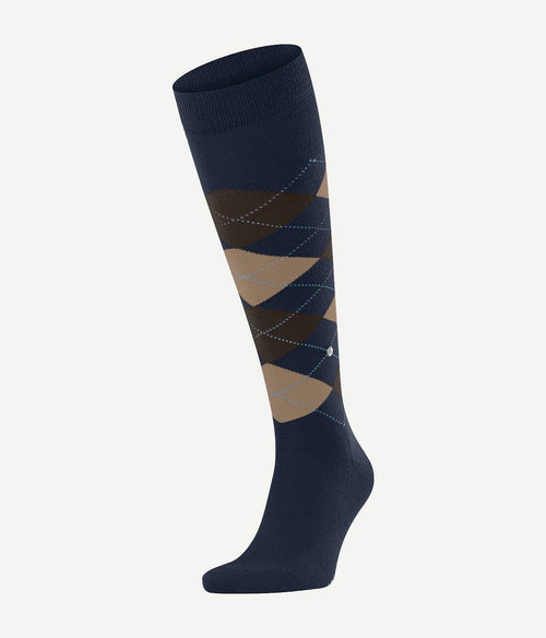 Burlington Edinburgh kniekousen wol donkerblauw