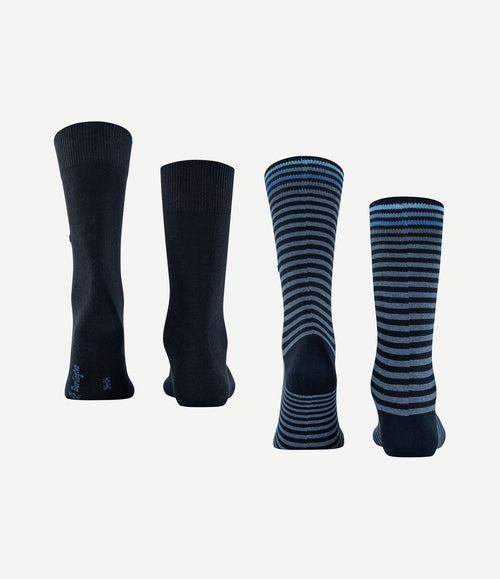 Everyday (2-pack) strepen donkerblauw