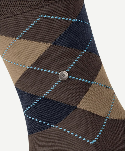 Burlington Manchester sok ruit bruin 5043