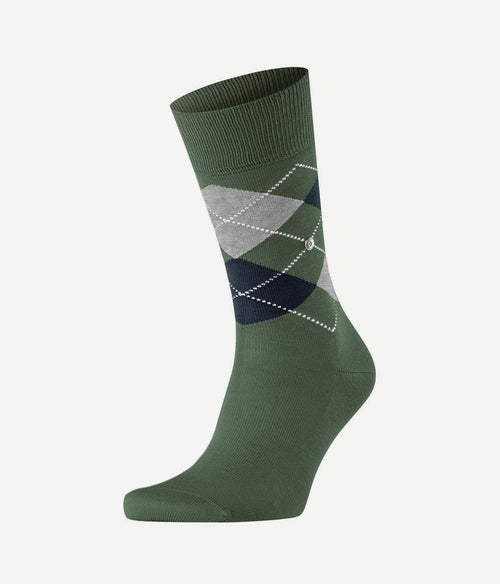 Burlington Manchester sok ruit groen 7982