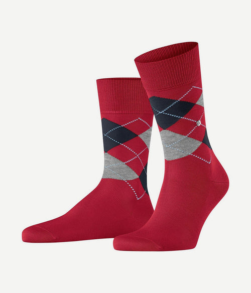 Burlington Manchester sok ruit rood 8048