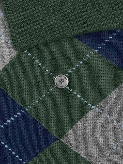 Manchester sok ruit groen 7982