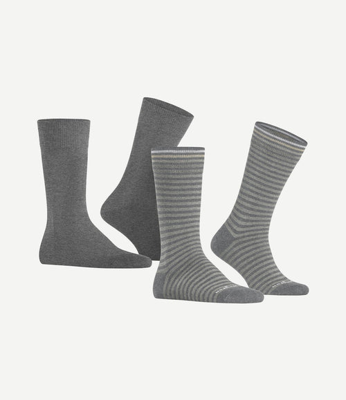 Everyday (2-pack) strepen grijs