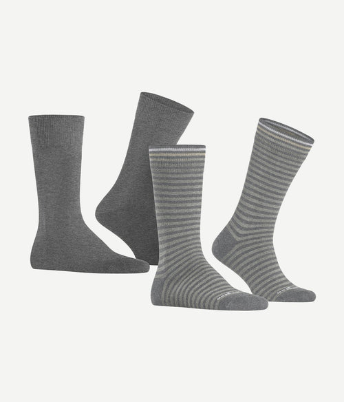 Everyday (2-pack) strepen grijs