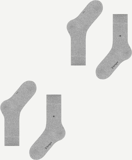 Burlington uni lichtgrijs (2-pack)