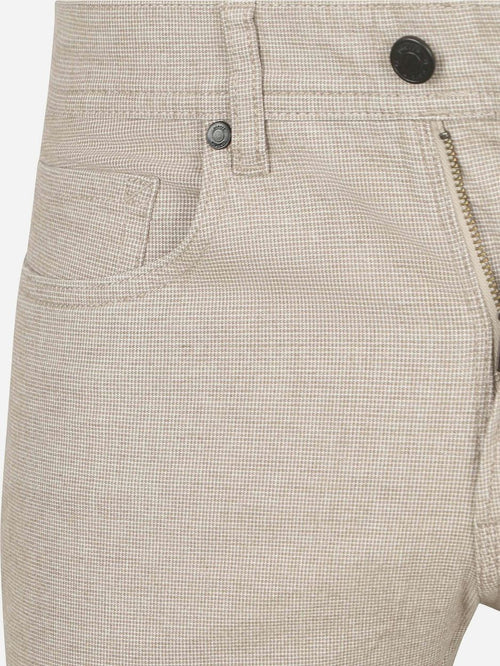 Pierre Cardin broek Lyon tapered print greige