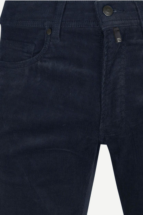 Broek Lyon future flex corduroy donkerblauw