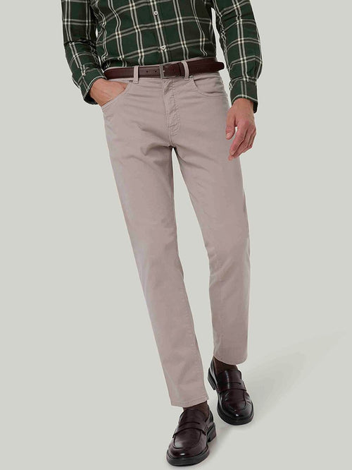 Broek Lyon tapered greige