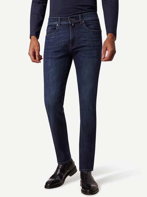 Jeans Lyon tapered future flex donkerblauw