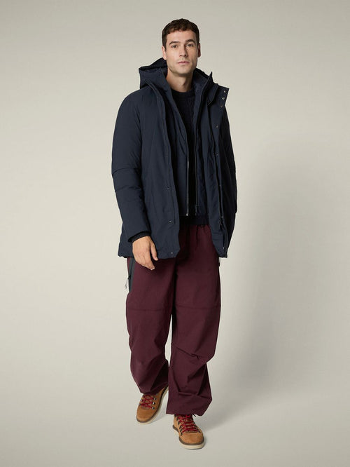 Jas sesle hood donkerblauw