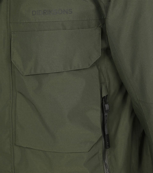 Didriksons parka drew olijfgroen