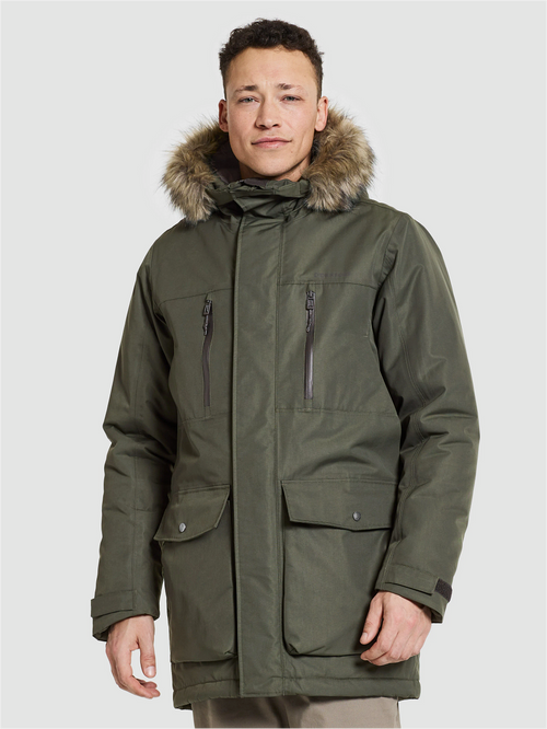 Didriksons parka marco donkergroen | Regular-fit