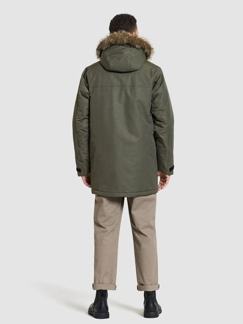 Didriksons parka marco donkergroen | Regular-fit