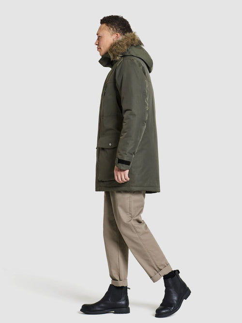 Didriksons parka marco donkergroen | Regular-fit
