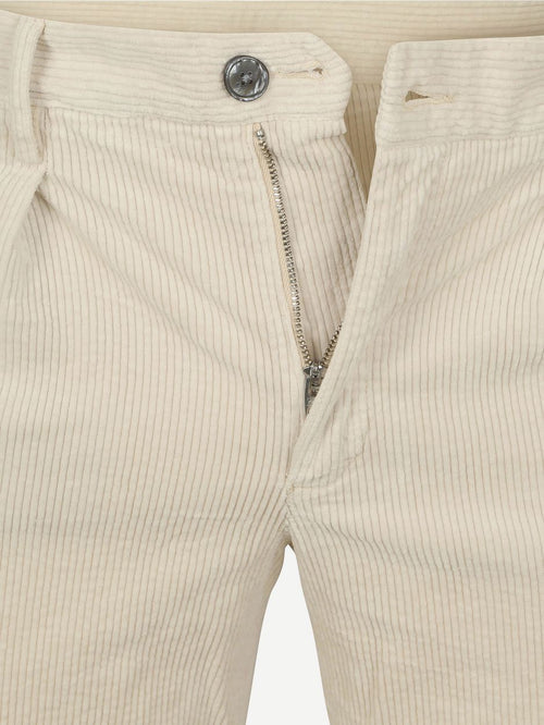 Profuomo chino corduroy ecru | Slim-fit