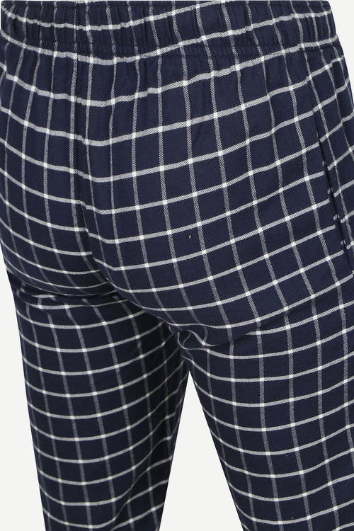 Loungebroek ruit donkerblauw