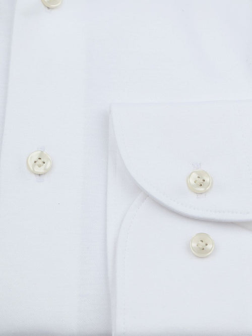 Profuomo knitted overhemd wit | Slim-fit