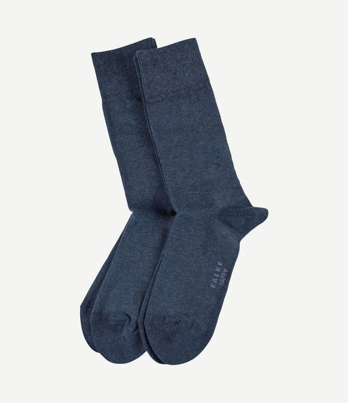 Happy sokken 2 paar donkerblauw melange