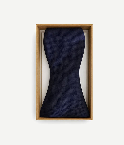 Strik zijde donkerblauw