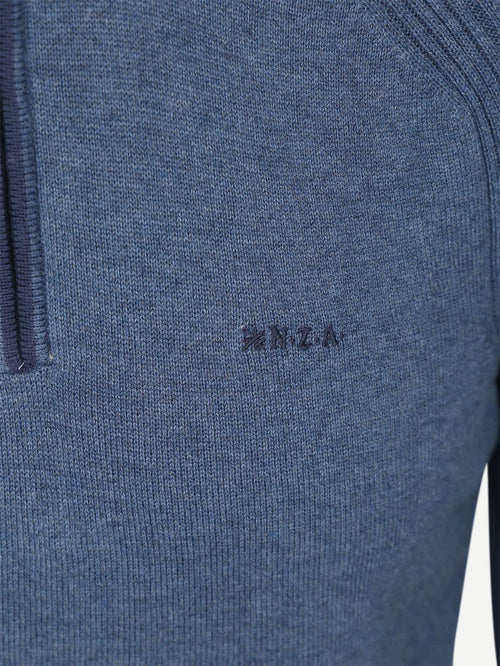 NZA halve rits trui clive blauw | Regular-fit