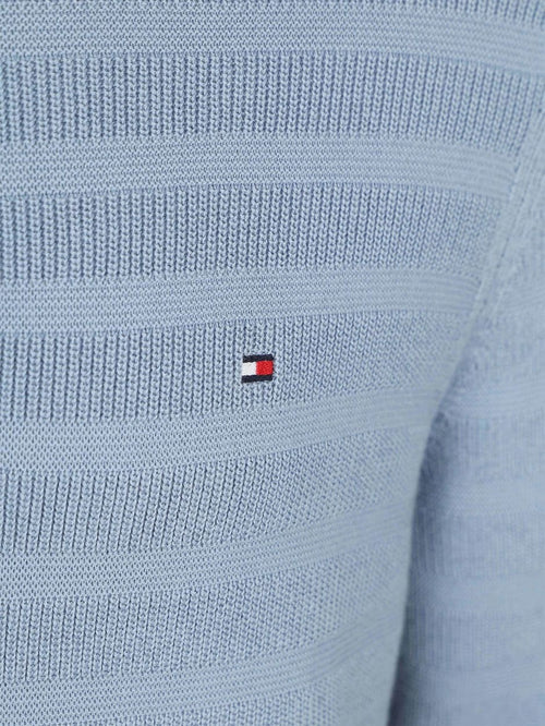 Tommy Hilfiger pullover halfzip structure indigo | Regular-fit