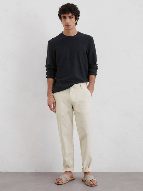 Pullover linen blend donkerblauw